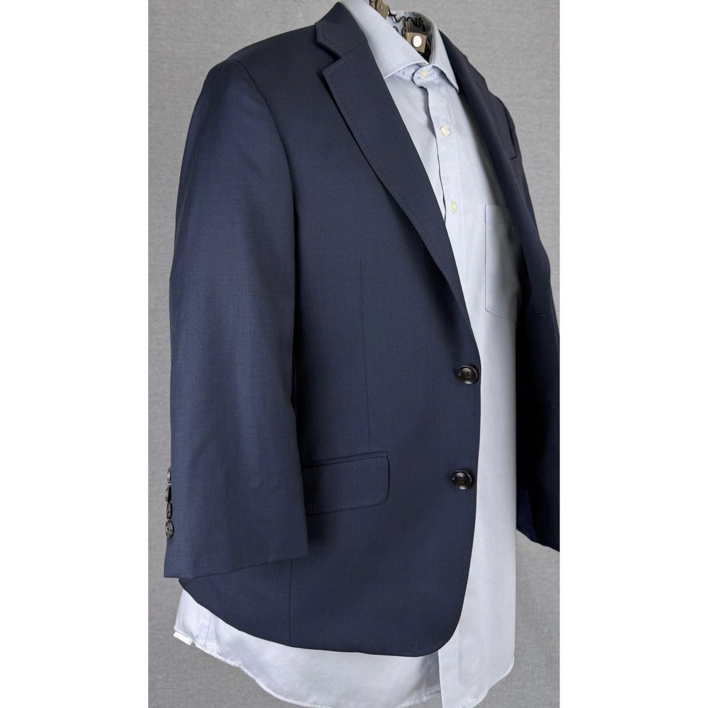 Ted Baker Mens Jones CT Navy Blue 100% Wool Blazer Sport Coat 38S TBS22BLU